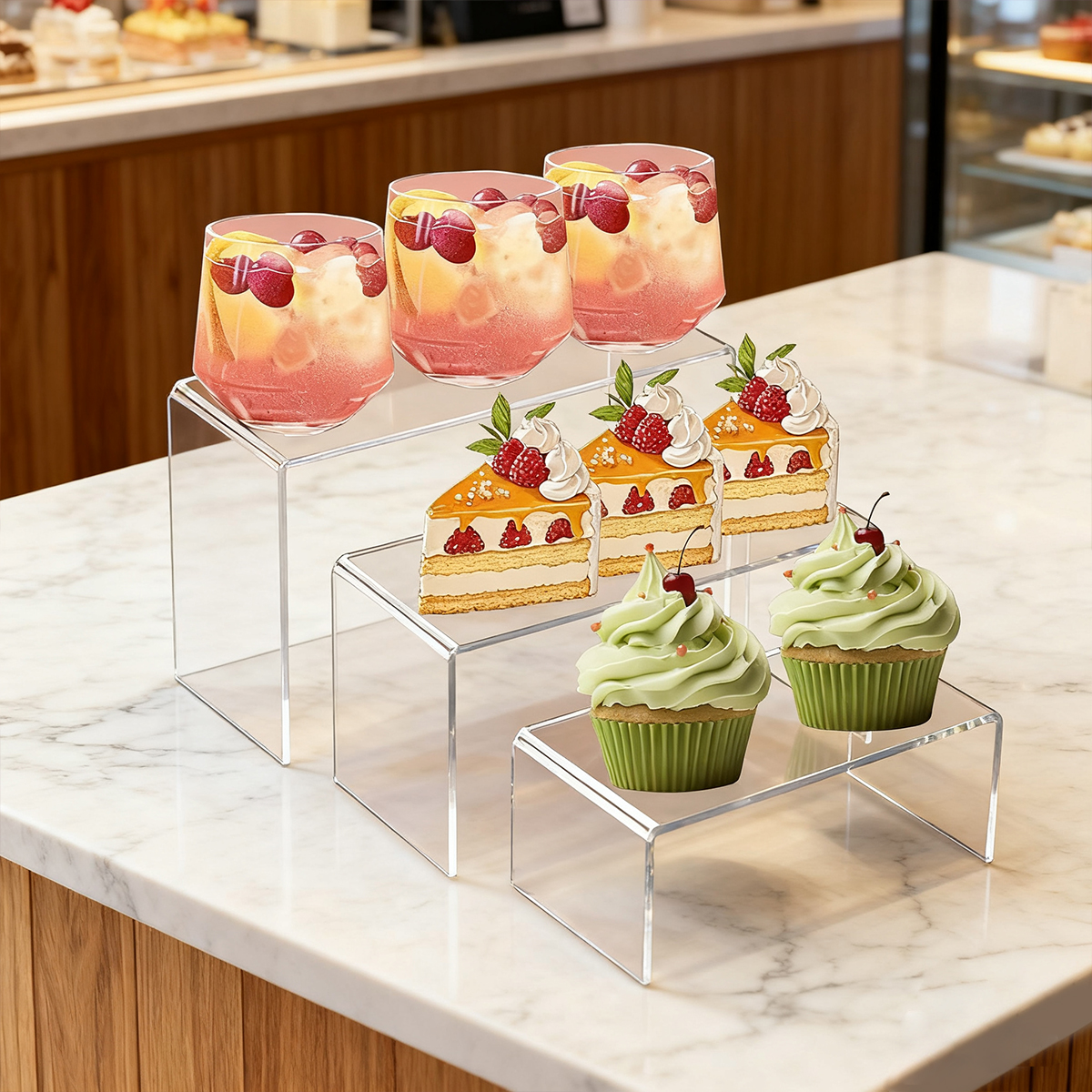 5pcs Acrylic Dessert Display S - Cupcake Stand Tier reseña y precio