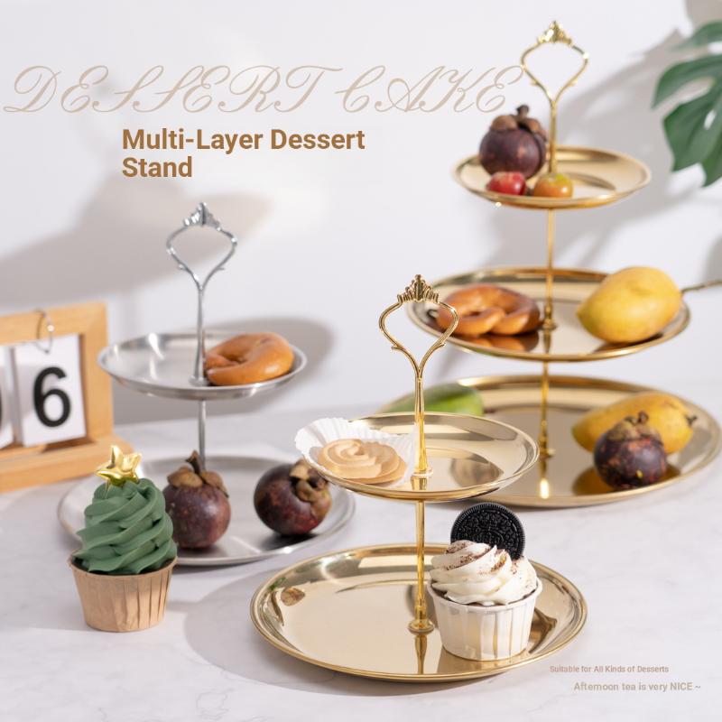 Gold Silver 2/3-Tier Cake Stan - Cupcake Stand Tier reseña y precio