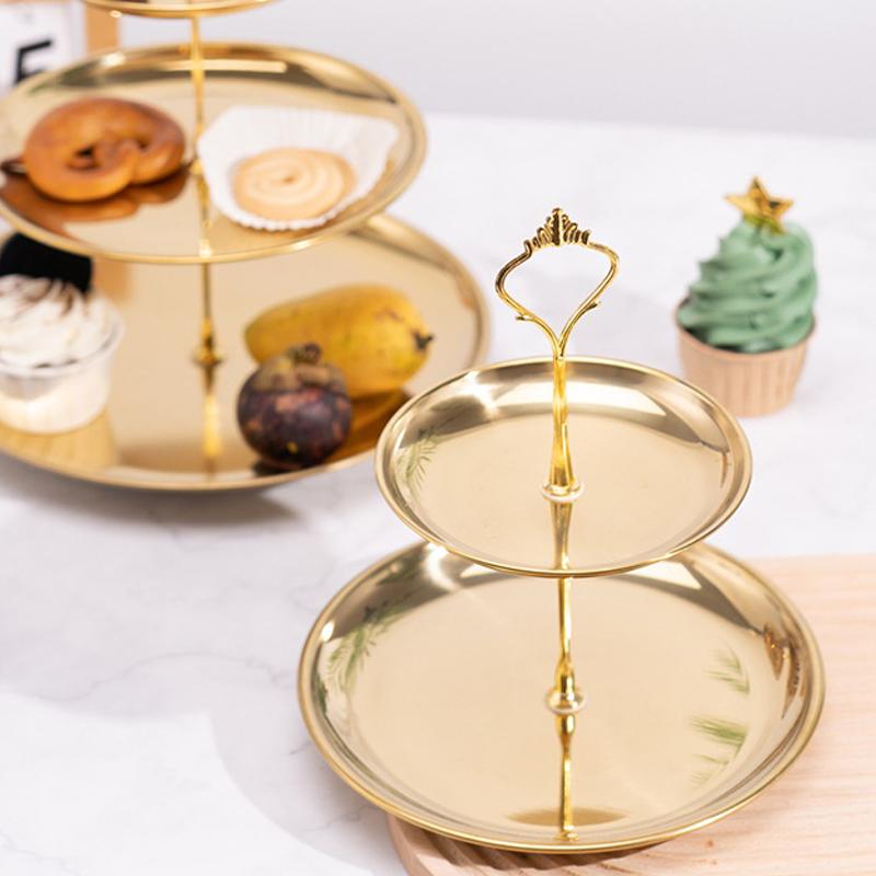 Gold Silver 2/3-Tier Cake Stan - Cupcake Stand Tier reseña y precio