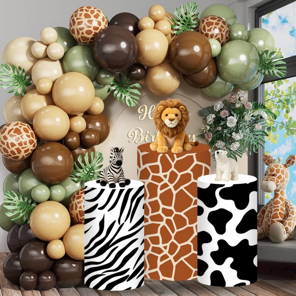 Safari Cylinder Pedestal Stand - Dessert Table Backdrop reseña y precio