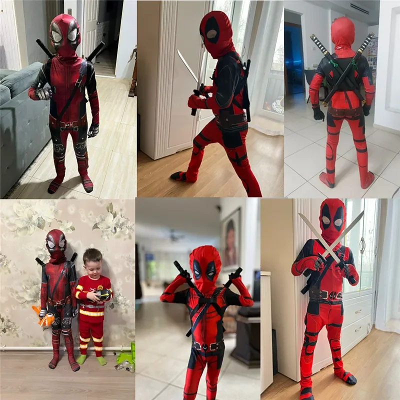 3-12Y Kids Deadpool Costume wi - Party Favor Bag reseña y precio