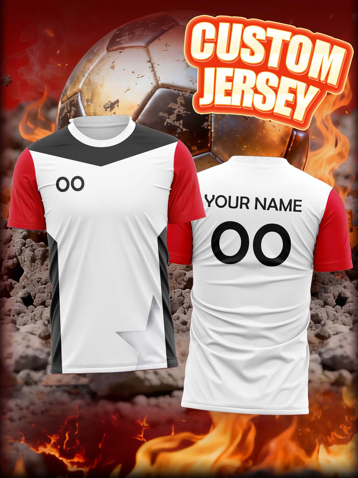 Custom Photo Name Number Socce - Event & Party Supply reseña y precio