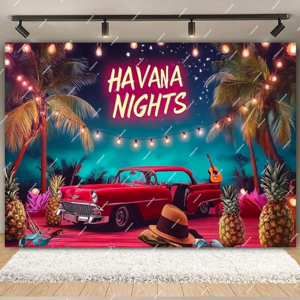 Havana Nights Backdrop Birthda - Dessert Table Backdrop reseña y precio
