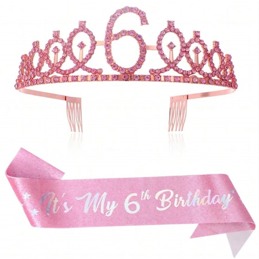 Glitter Birthday Crown Sash Wo - Birthday Sash Glitter reseña y precio