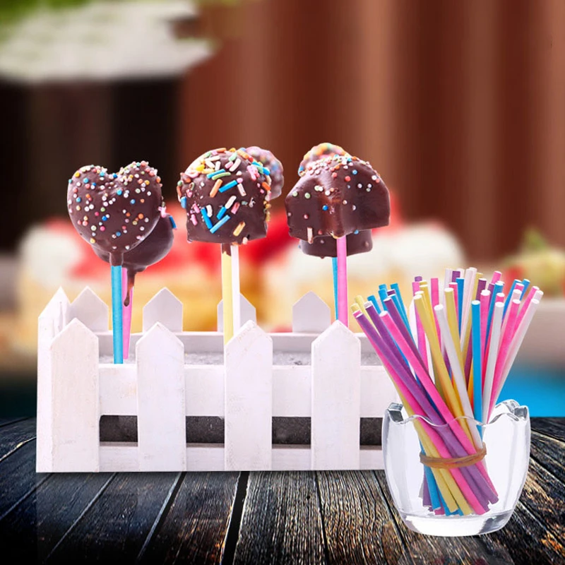 100Pcs/Lot Paper Lollipop Stic - Paper Straw Color reseña y precio