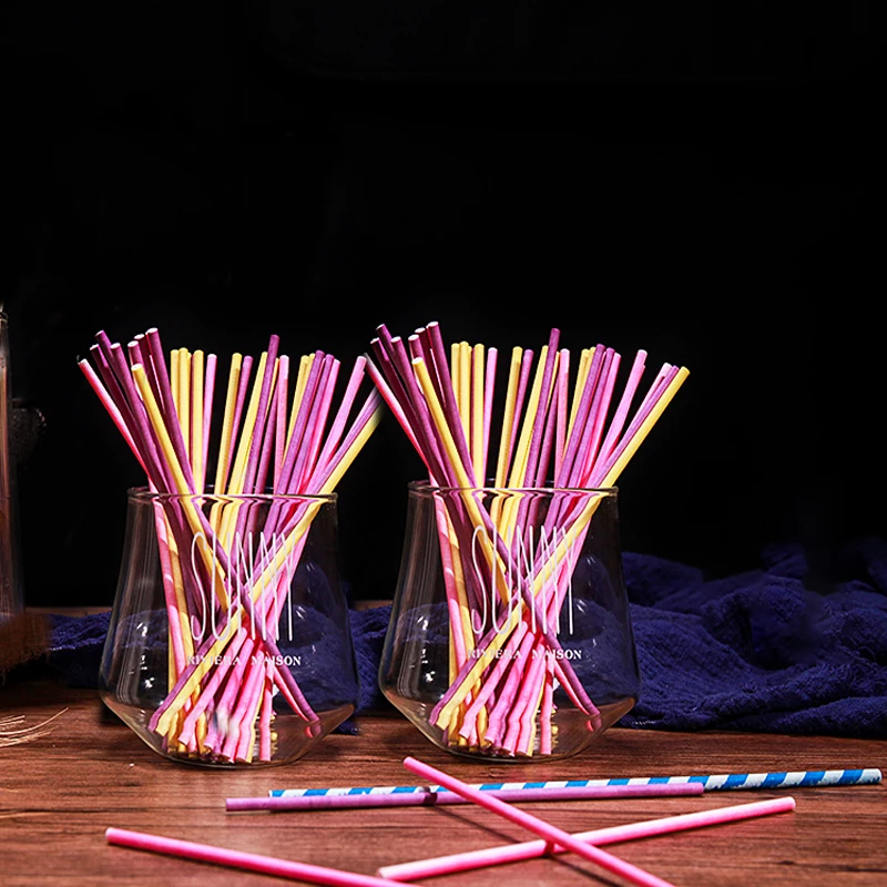 100Pcs/Lot Paper Lollipop Stic - Paper Straw Color reseña y precio