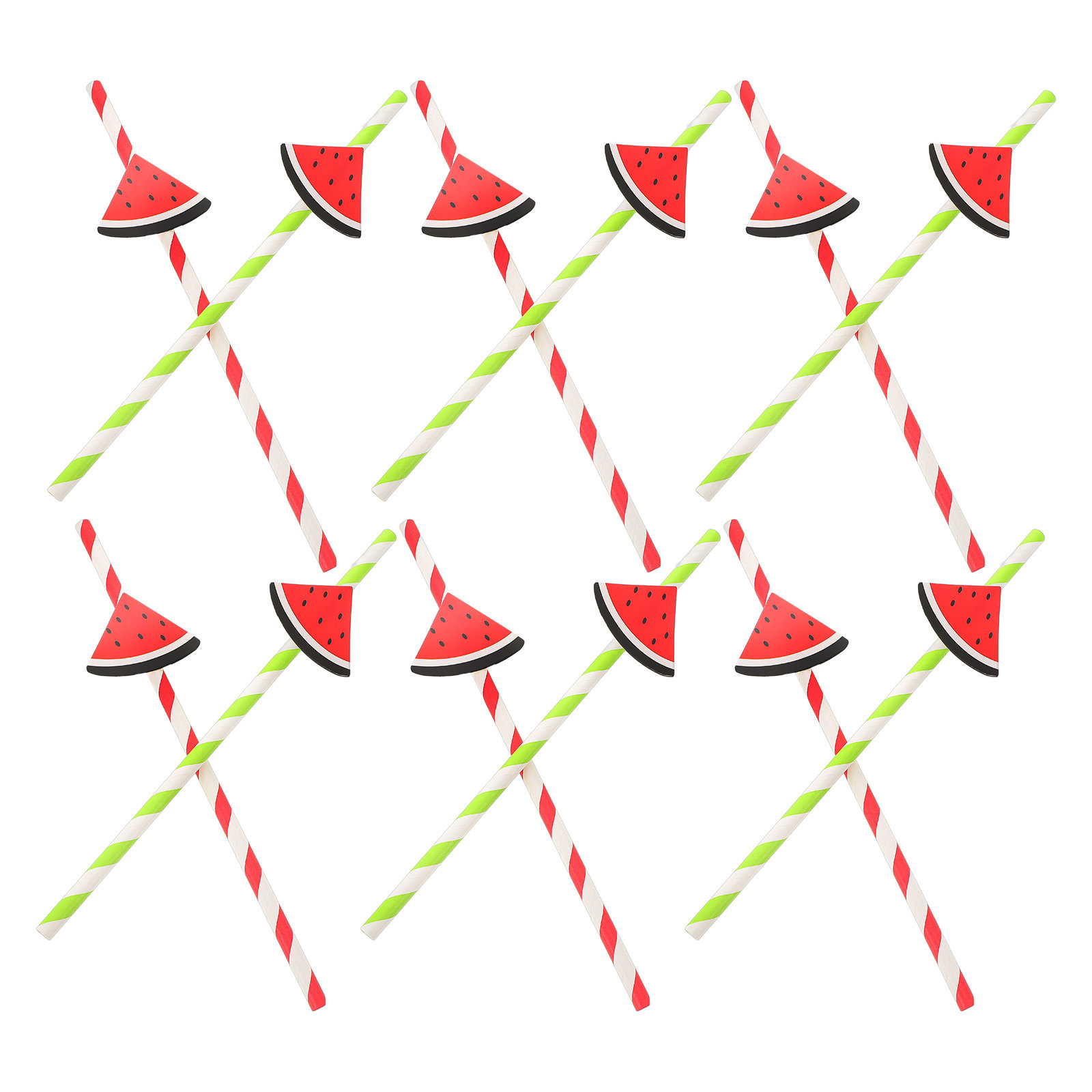 40Pcs Watermelon Disposable Pa - Paper Straw Color reseña y precio