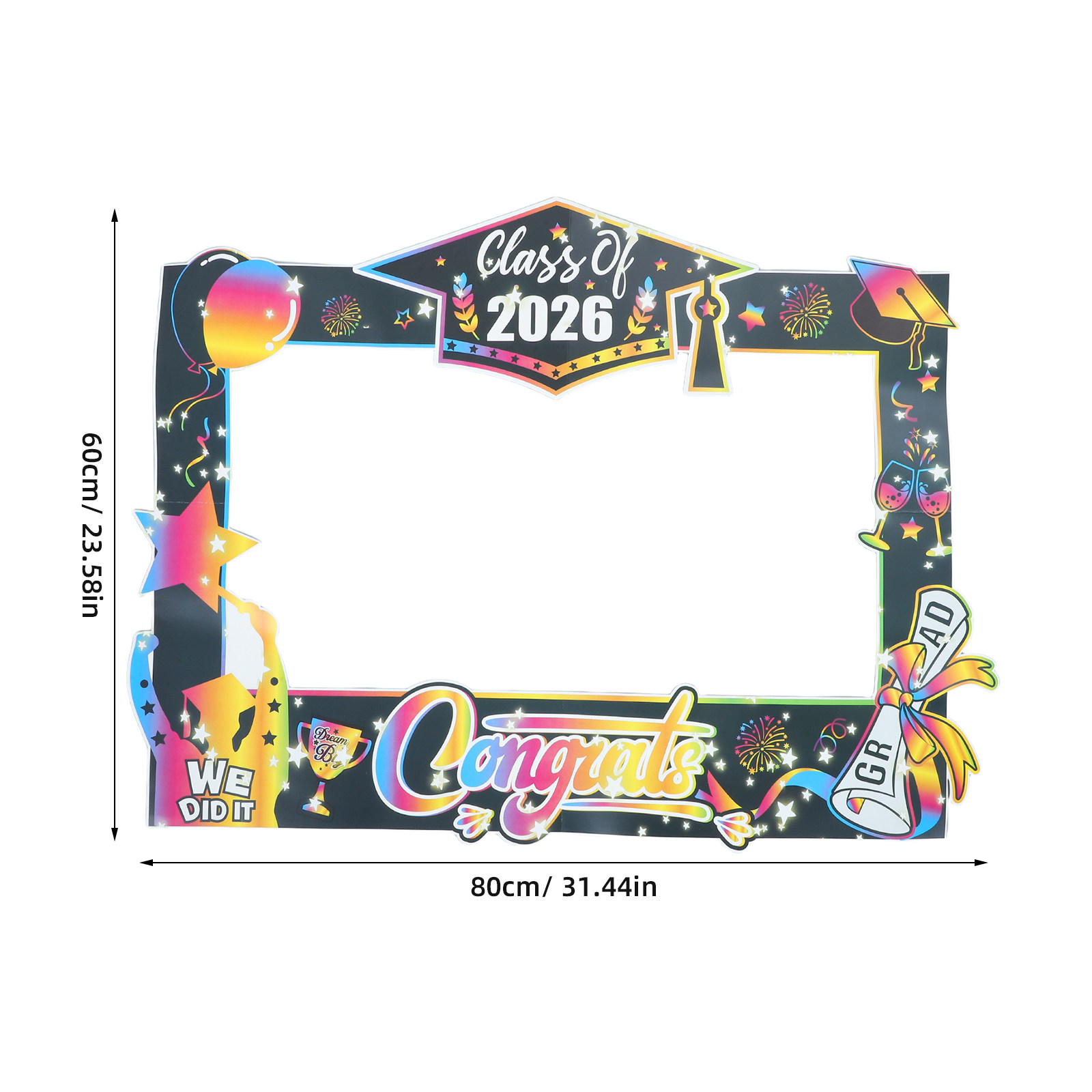 Graduation Photo Props Frame 2 - Photo Booth Frame reseña y precio