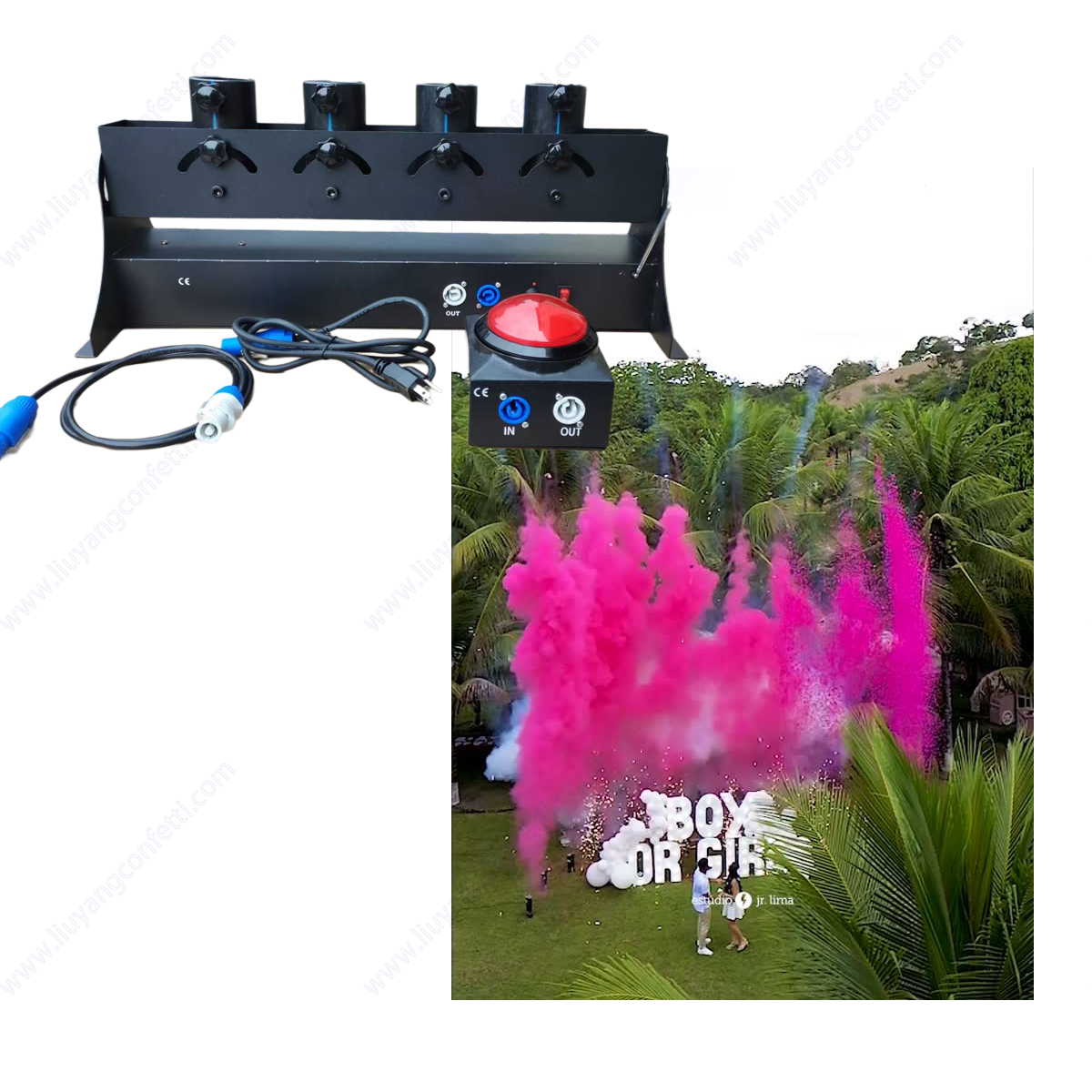 Electronic Spray Confetti Powd - Confetti Cannon Tube reseña y precio
