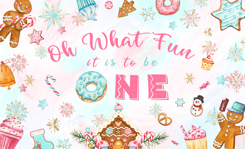 Christmas Gingerbread Baby Sho - Dessert Table Backdrop reseña y precio