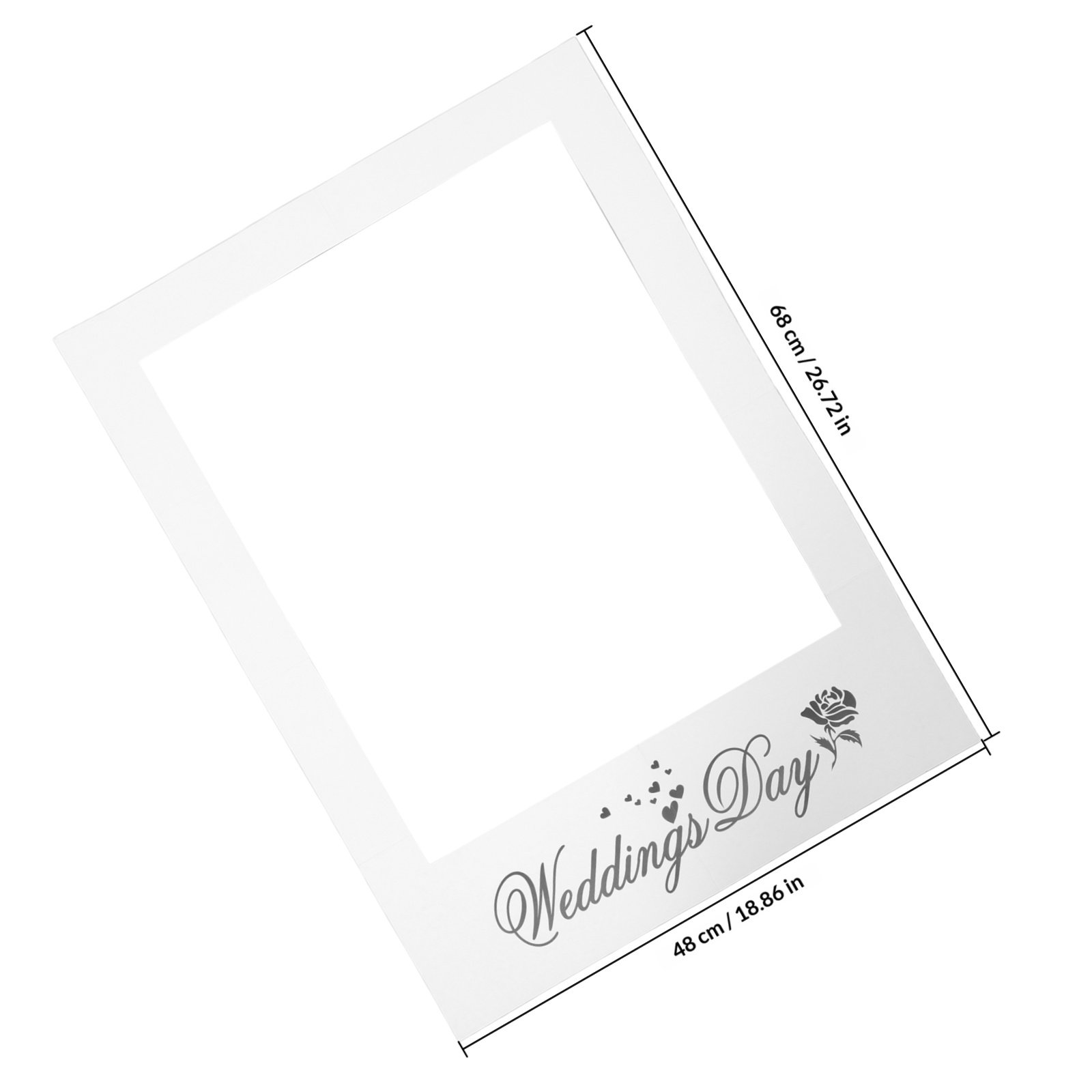 Simple Fashion White Paper Pho - Photo Booth Frame reseña y precio