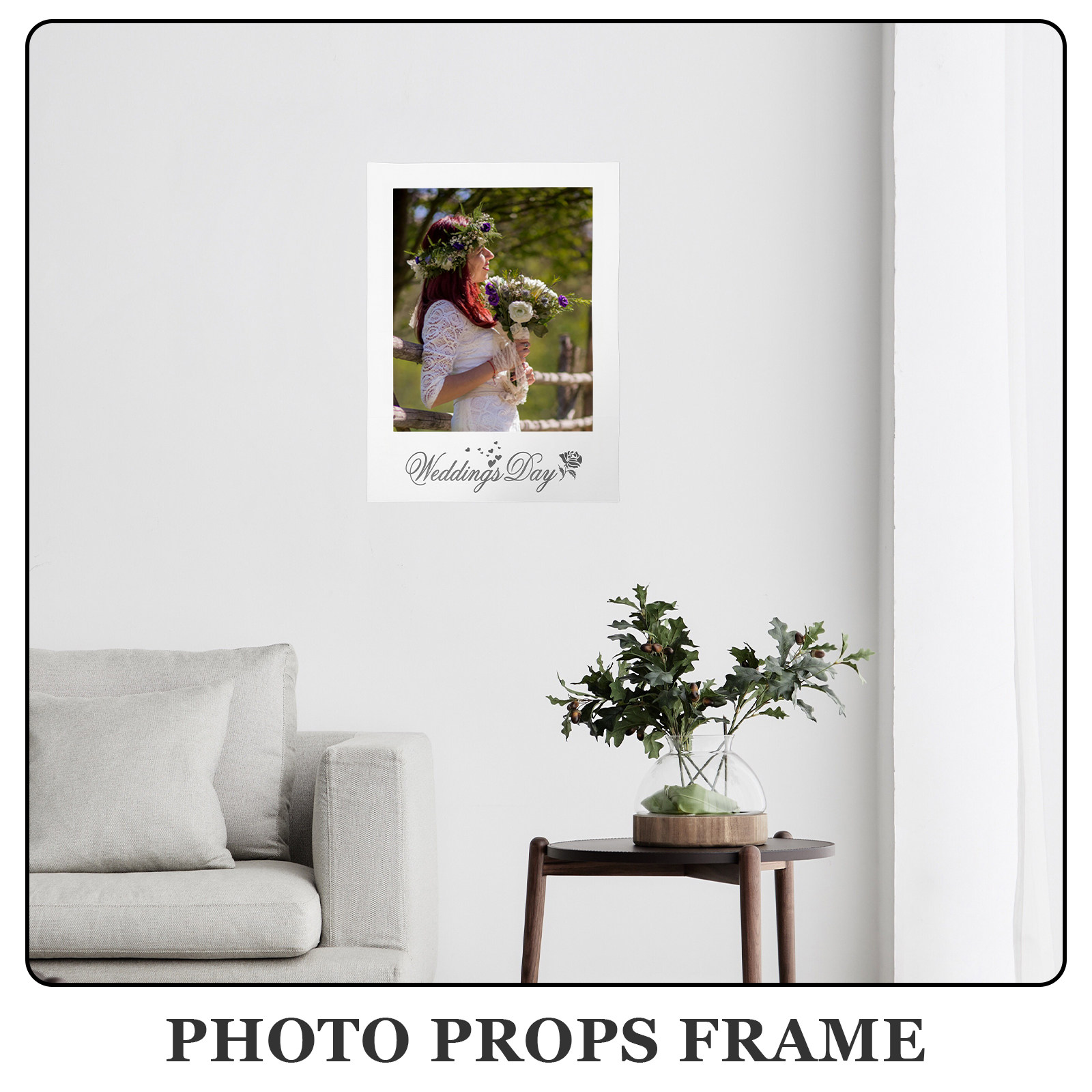 Simple Fashion White Paper Pho - Photo Booth Frame reseña y precio