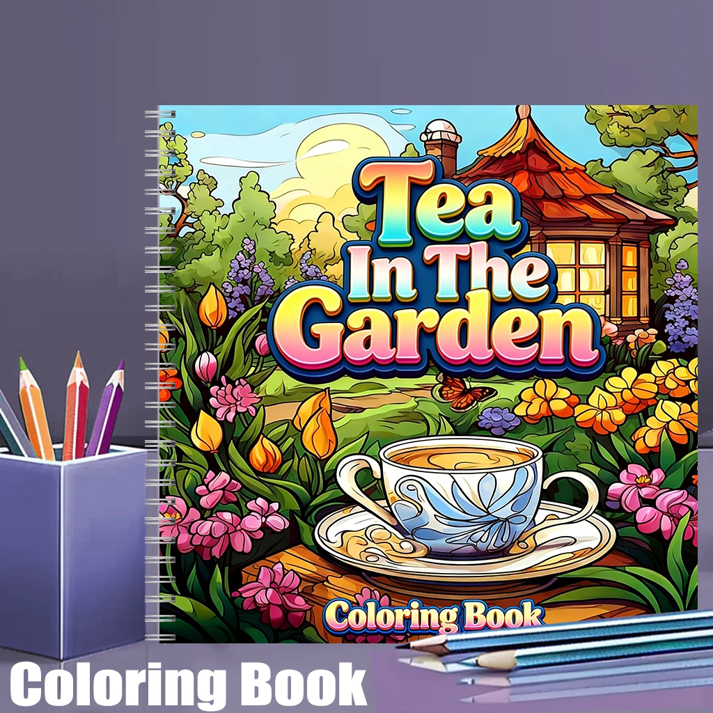 Tea In The Gardens Coloring Bo - Supply Event reseña y precio