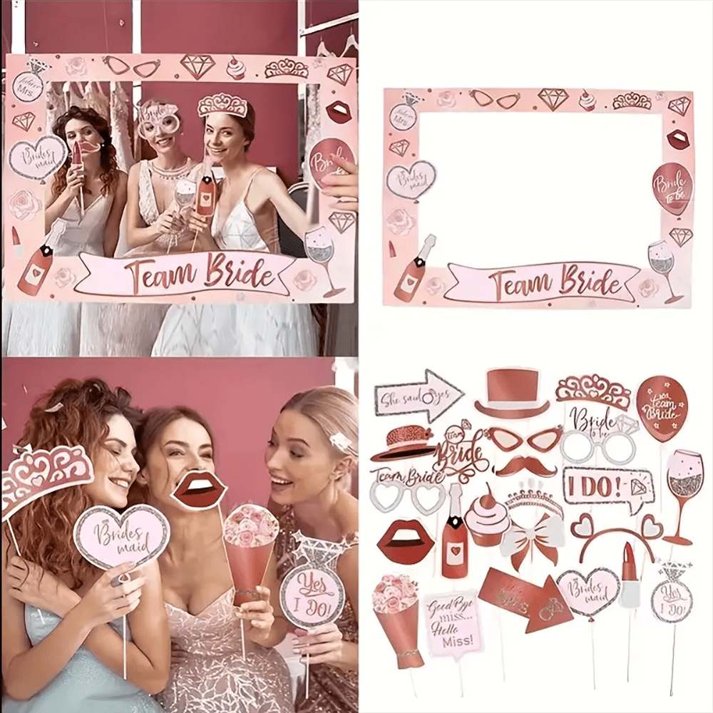 Bachelorette Party Rose Gold P - Photo Booth Frame reseña y precio
