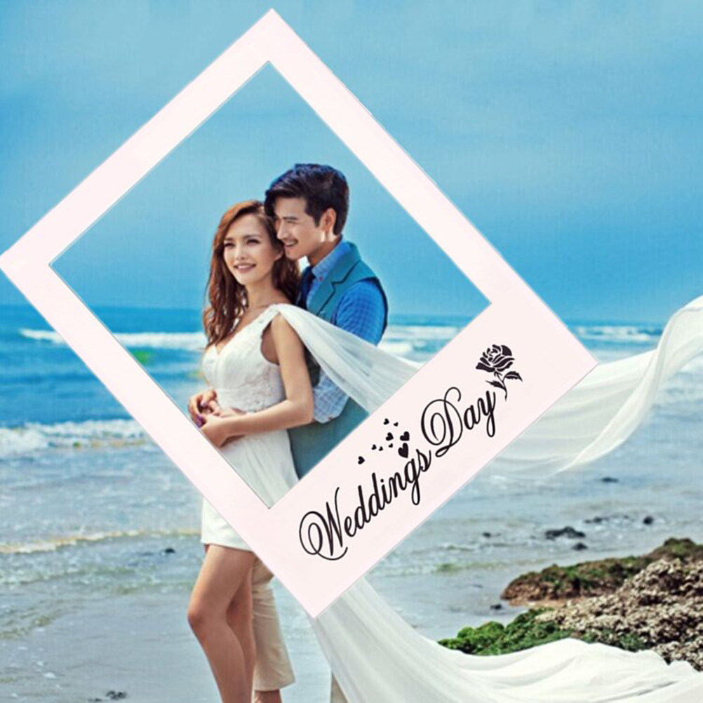 White Wedding Photo Frame DIY  - Photo Booth Frame reseña y precio