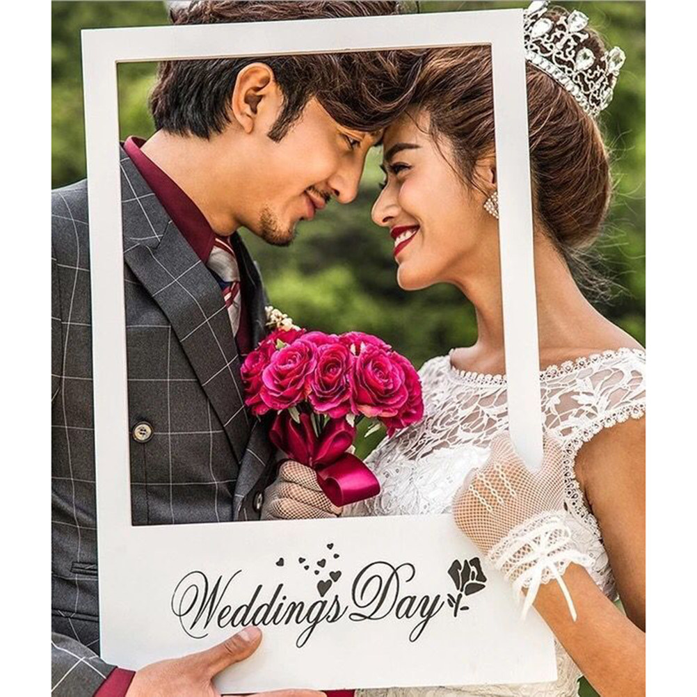 White Wedding Photo Frame DIY  - Photo Booth Frame reseña y precio