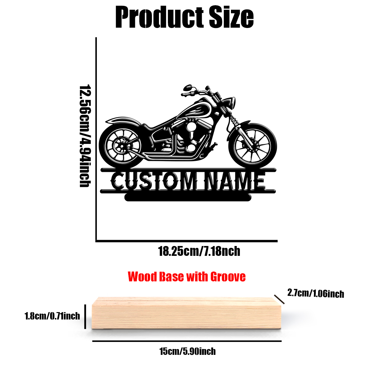 1Pc Csutom Name Road Motorbike - Eve Party reseña y precio