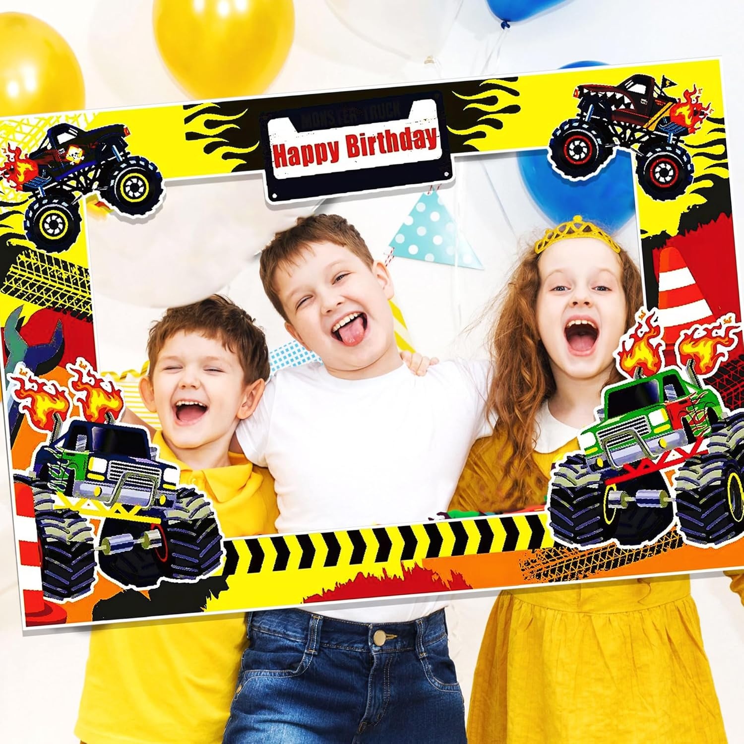 LaVenty Monster Truck Birthday - Photo Booth Frame reseña y precio