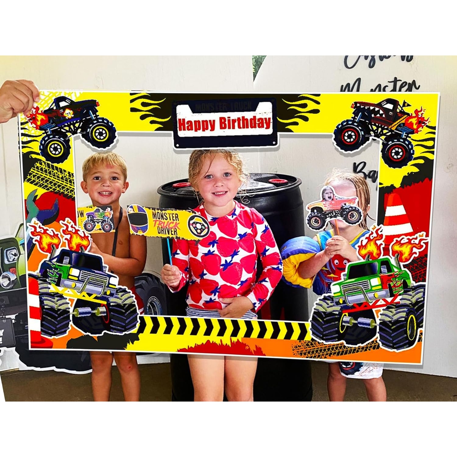 LaVenty Monster Truck Birthday - Photo Booth Frame reseña y precio