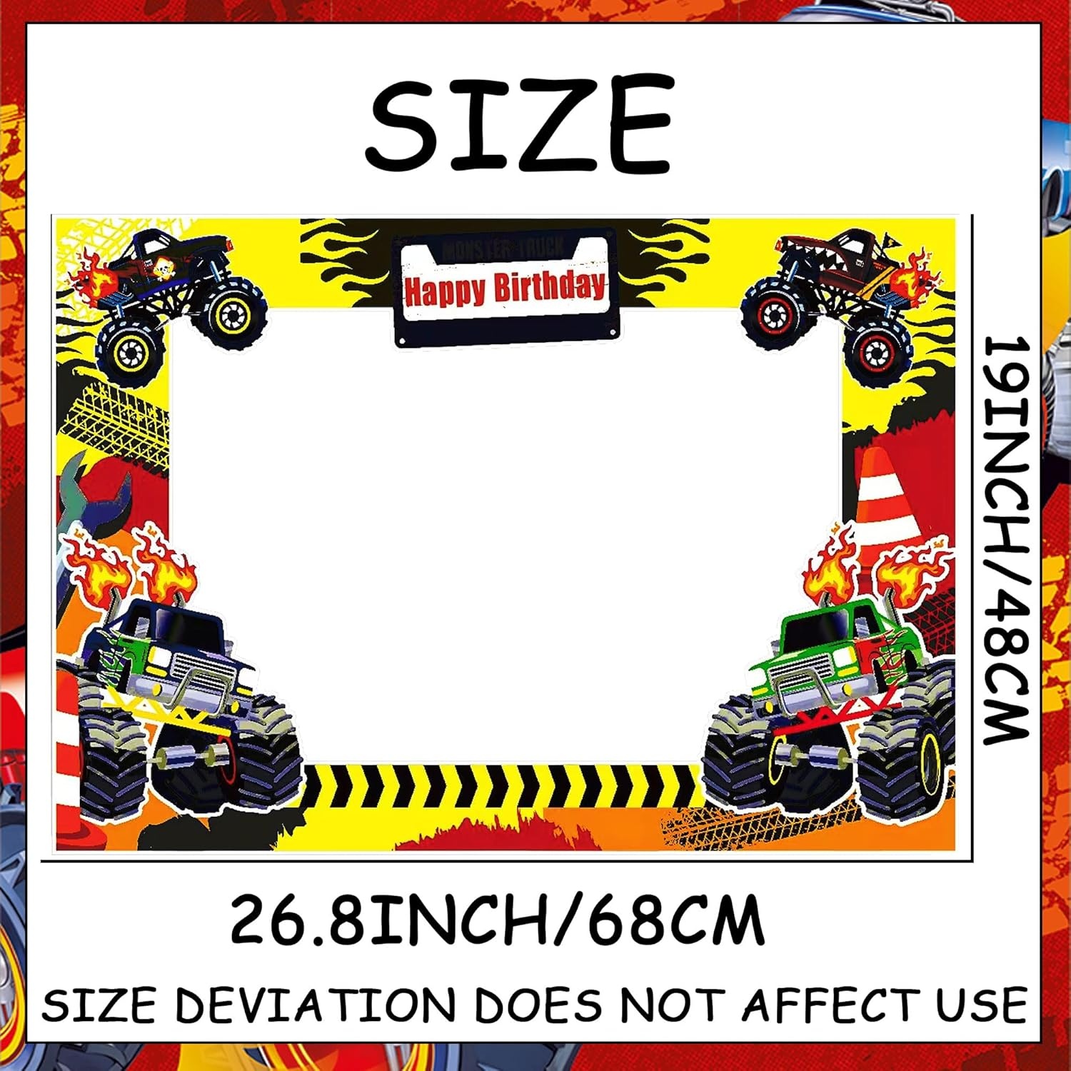 LaVenty Monster Truck Birthday - Photo Booth Frame reseña y precio