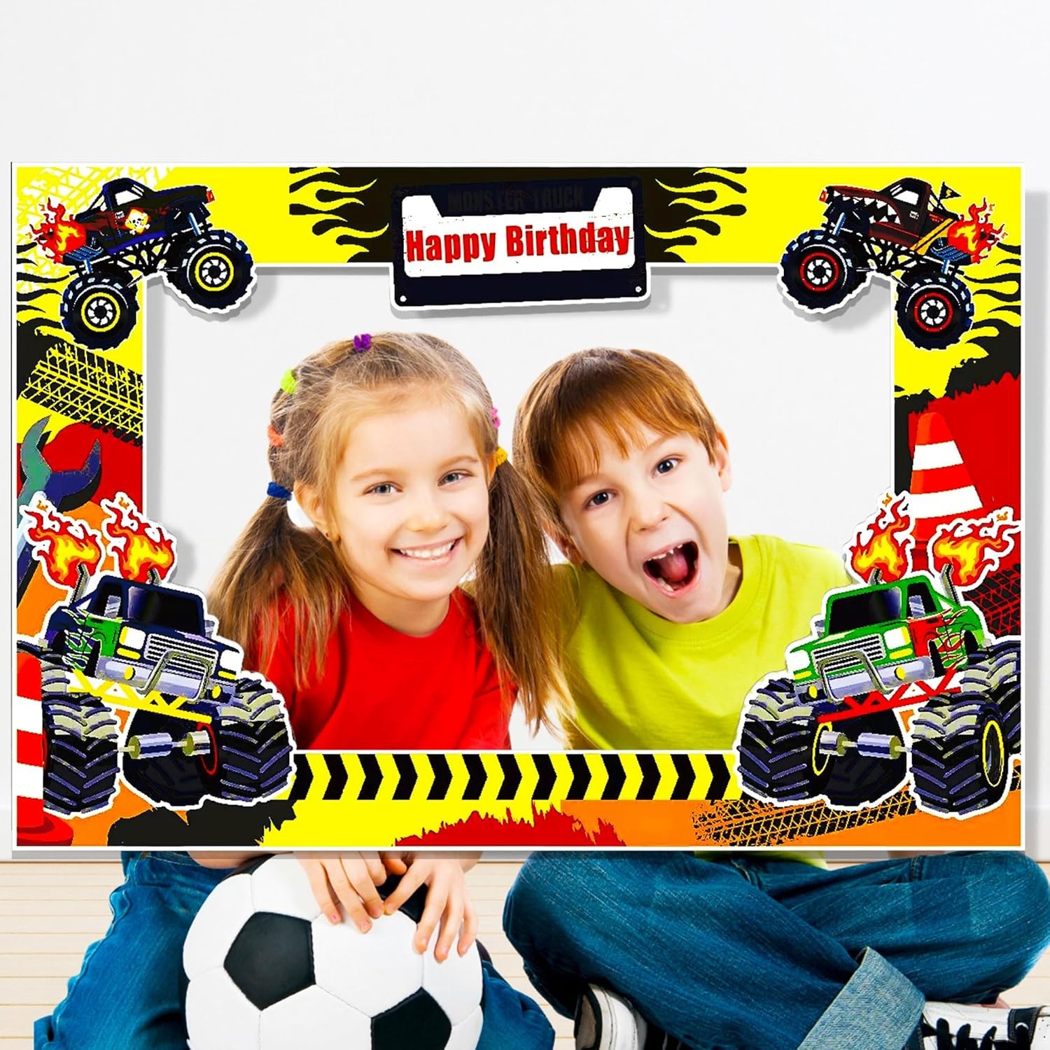 LaVenty Monster Truck Birthday - Photo Booth Frame reseña y precio