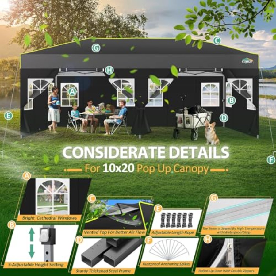 Outdoor event shelter with wat - Event & Party Supply reseña y precio