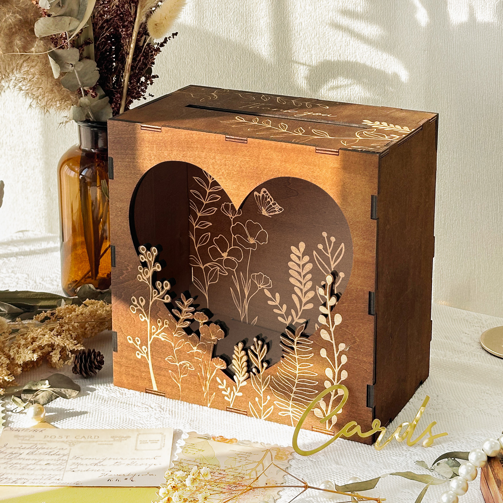 OurWarm Heart Window Card Box, - Event Party Box reseña y precio